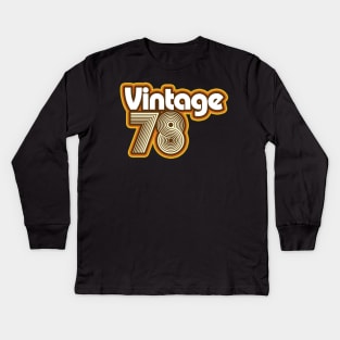 Vintage 1978 Styleuniversal Kids Long Sleeve T-Shirt